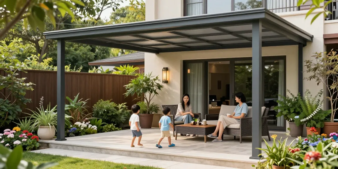 Stylische Terrassenüberdachungen für entspannte Familienmomente im Garten