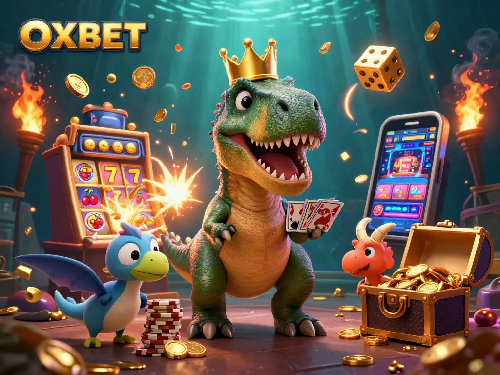 Experience the fun at OXBET with 3D characters playing casino games and winning big!
