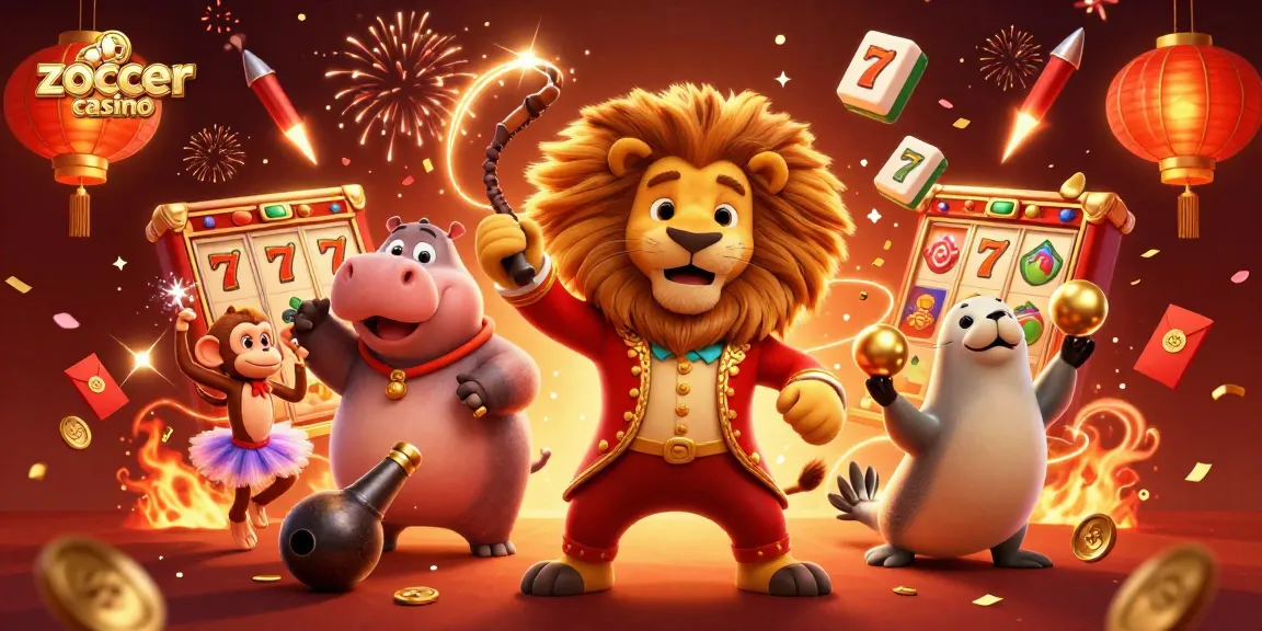 Spin and win at zoccer casino with this vibrant 3D illustration featuring playful characters and gaming elements.